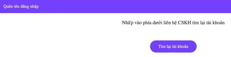 Các tùy chọn khác khi đăng nhập